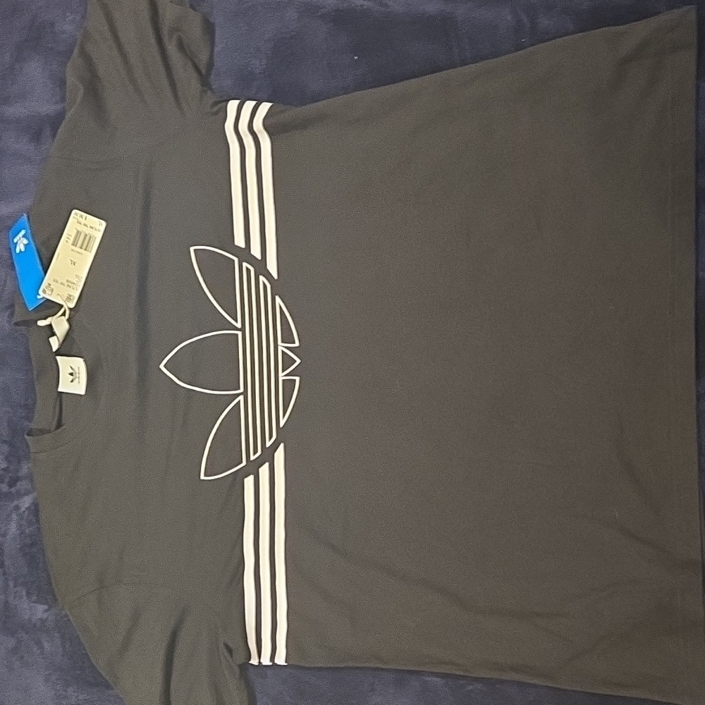 Adidas Black and white T-shirt.